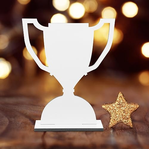 Décorations vierges par sublimation EXCEART pour trophée blanc de table