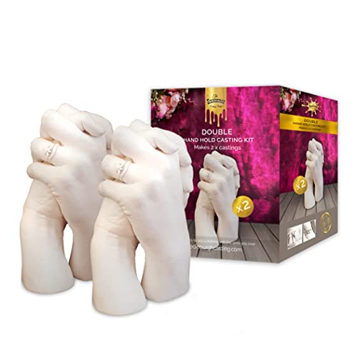 Edinburgh Hand Casting Couples Kit + Refill Bundle - Premium DIY Hand Hold Casting Kit with Contents for Two Unique Molds