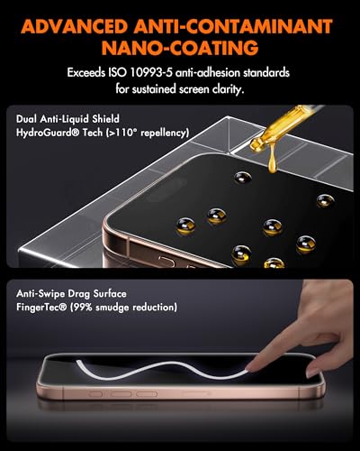 Image of Beizun for iPhone 15 Plus & 16 Plus Privacy Screen Protector [3-Pack], Dual-Side Anti-Spy Tempered Glass with Auto-Align Kit, Military-Grade Shatterproof, Anti-Fingerprint Full Coverage