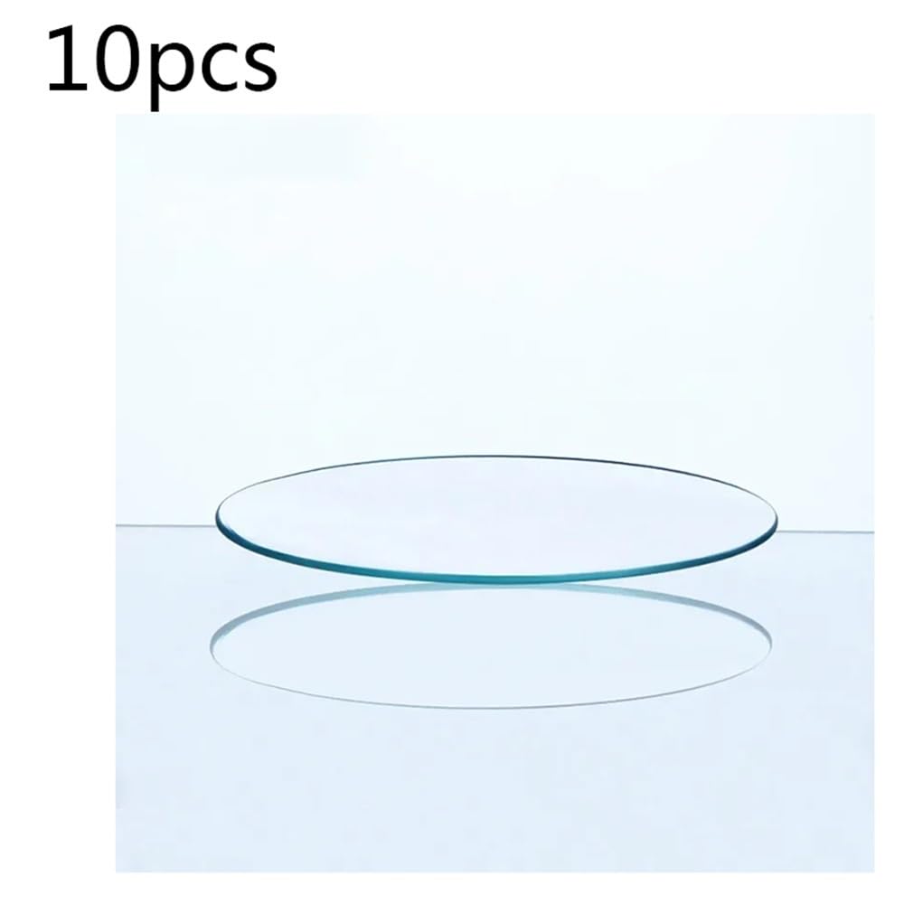 Cristalería de Laboratorio Lote de 10 vasos de vidrio con tapas redondas curvas de 45/50/60/70/80/90/100/120/150 mm(100mm)