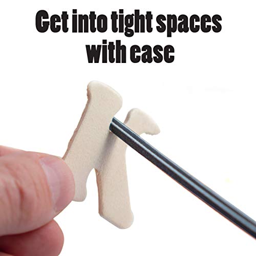 KEYSTONE Gewatteerde schuurtakjes, ideaal voor houtbewerking, hobby, kunst, ambachten, modellen, gemengde korrels en lengtes (5 stuks) - Afbeelding 6