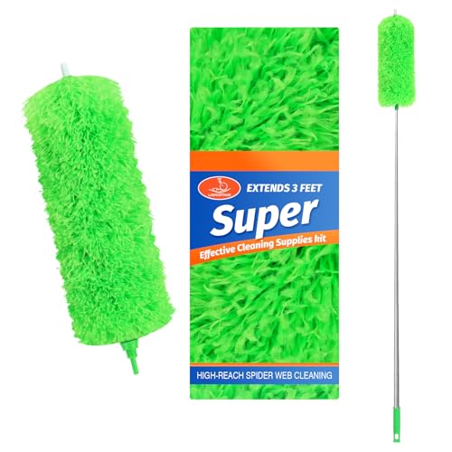 Image of ZZ LAZYCOTTAGE Ceiling Fan Cleaner Duster, Microfiber Feather Duster with Adjustable 91.5 inch Telescopic Pole & Flexible Head, Extended Dusters for Ceiling Fan, Vents, Home, Blinds, Cars