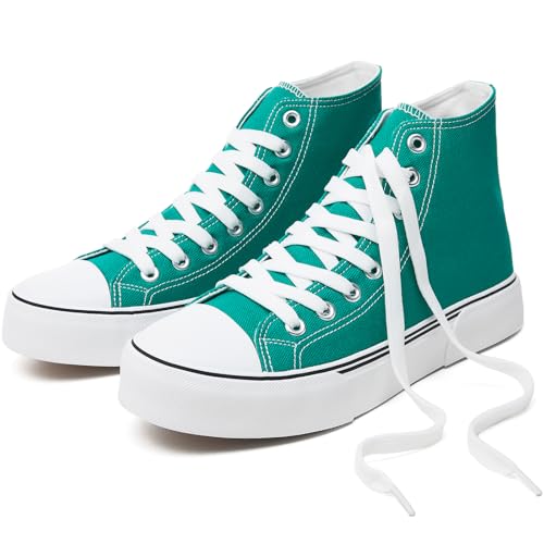 Image of hash bubbie High Top Canvas Sneakers Fashion Walking Shoes | high tops non slip on walking breathable casual comfortable lace up tennis shoes