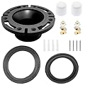 Zzyyldu 3" Socket Floor Flange and RV Toilet Seal?Compatible with Dometic 300 310 320 RV Toilets?Replacement RV Toilet Part 385345892 Flange, 385311658 Flush Ball Seal and 385311652 Base Seal Gasket