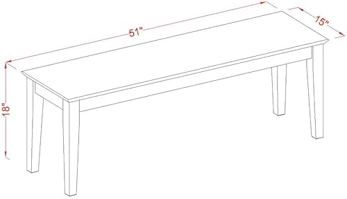 Miniatura 8 de East West Furniture NOCA5C-MAH-LC - Juego de comedor de 5 piezas que incluye una mesa de comedor rectangular con hoja de mariposa y 2 sillas de