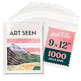 Pack It Chic - 9” X 12” Self Sealing Cellophane Bags (1000 Pack) - Resealable Adhesive Clear Bags for Gifts, 9X12 Photos, Prints, Envelopes, Letter Sized Documents