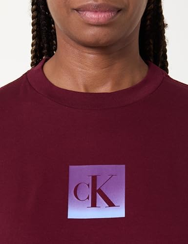 Calvin Klein SS CLASSIC FIT TEE Kadın T-shirt, Kırmızı, XS - Görsel 2