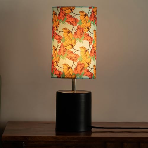 Image of ExclusiveLane 'Autumn Glow' Iron Table Lamp for Bedroom Living Room Home Decoration & Bedside Lamp Bed Lamps for Side Table Side Lamp for Bed Room in Metal (44.5 Cm, Without Bulb, Handcrafted)