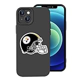 for Pittsburgh Fans Football Design Case Compatible with iPhone 15, Slim Fit Soft TPU Protective Rugby Case for 15 6.1 inch, Steeler