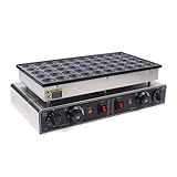 ● Faites cuire 50 pièces à la fois, de 3 à 5 minutes : cette machine à gaufres commerciale peut cuire jusqu'à 50 mini gaufres rondes à la fois, chaque crêpe mesure 4,5 cm de diamètre.