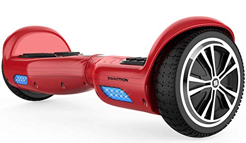 small Swagtron T881 Startup Self-Balancing Hoverboard with SentryShield Quantum Battery Protection, Red