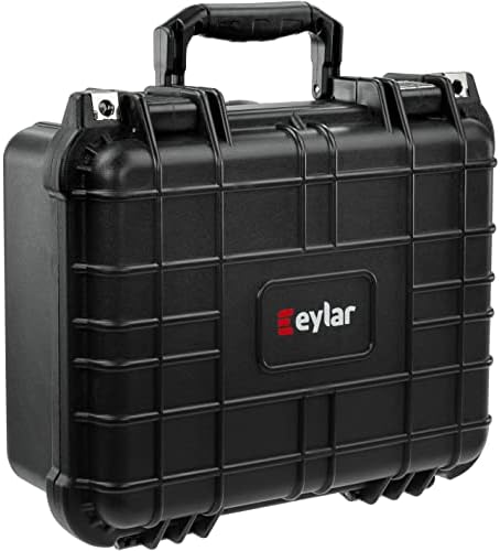 Eylar Tactical Hard Gun Case Water & Shock Proof With Foam TSA Approved 13.37 Inch 11.62 Inch 6 Inch Black (Black)