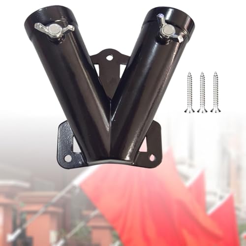Support porte-drapeau double trou pour balcon de maison et décor d'événement