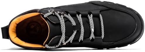 FLYLAND Men's Casual Leather Shoes Chukka Ankle Boots Handmade Fashion Shoes Non Slip Breathable Comfortable Mid Top for Driving Walking Outdoor - Image 2