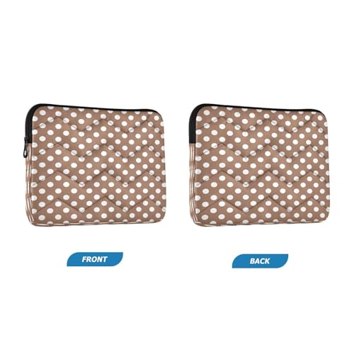 Funda para portátil diseño lunar retro blanco y marrón miniatura 2