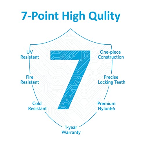 Zip Ties 12 Inch, Black Zip Ties 1000 Pack, 40Lb, Cable Ties, Self-Locking Wire Ties For Indoor And Outdoor Use, By Tantti #TOP4