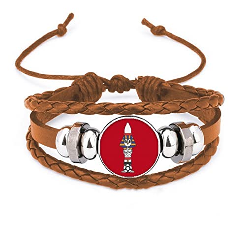 Bracelet en cuir maman célébrant l'Égypte et le foot : un lien unique