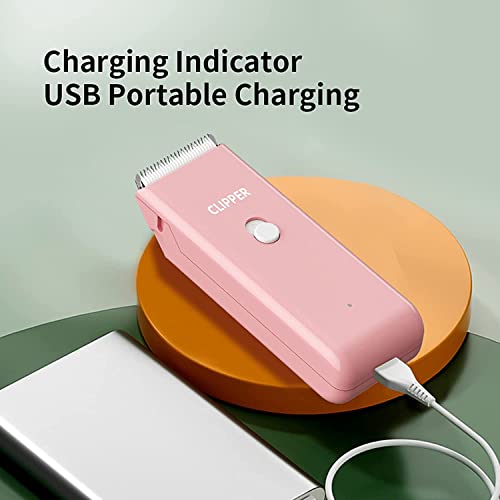 Image of Dog Clippers Pet Grooming Clippers Kit Low Noise Shaver Portable Electric USB Rechargeable Cordless Trimmer for Dogs,Cats and Other Pets, Pink