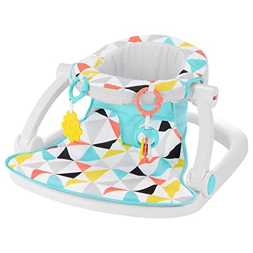 Fisher-Price Portable Baby Chair Sit-Me-Up Floor Seat with Developmental Toys & Machine Washable Seat Pad, Windmill