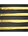 Creative Converting Black and Gold Foil Striped Napkins, 16 Count
