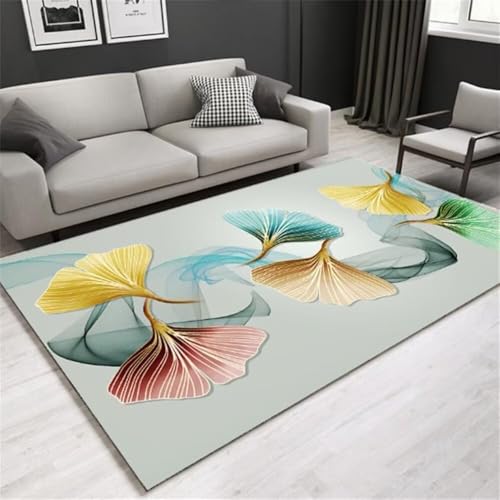 Tapis lavable bleu protège sol pour chaise de bureau et salon