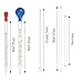 Luckkyme 5PCS Glass Pipettes Set, 1ml, 2ml, 3ml, 5ml, 10ml, 2 Rubber Bulbs, 2 Glass Stir Sticks