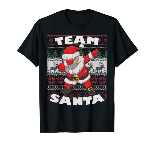 Dabbing Santa Claus camisa feo Navidad equipo Santa Camiseta