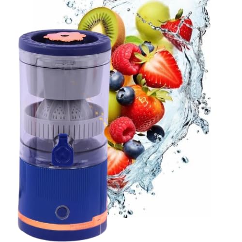 Image of DRUMSTONE (๐๐-๐๐๐๐ ๐๐๐๐๐๐๐๐) GKB210 Blue 7.4V Red Citrus Juicer - Powerful and Portable Juicer for Fresh Citrus Extraction, Stylish and Efficient Design