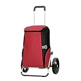 Hochwertig: Trolley Gestell aus Aluminium bis 50 kg belastbar | Auflage extra breit | leichtgängige, leise Räder mit 25 cm Durchmesser | Tasche wasserabweisend