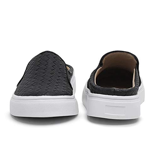 Tênis Mule Feminino Slip On Calcanhar Aberto Babuche Floral Cor:Preto;tamanho:38