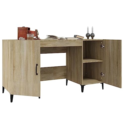 Bureau en bois avec 2 compartiments de rangement pour optimiser le télétravail - 7