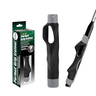 Golf Grip Trainer – Correct Hand Placement Training Aid to Improve Swing Consistency & Muscle Memory, Easy-On Golf Practice Tool # Grey