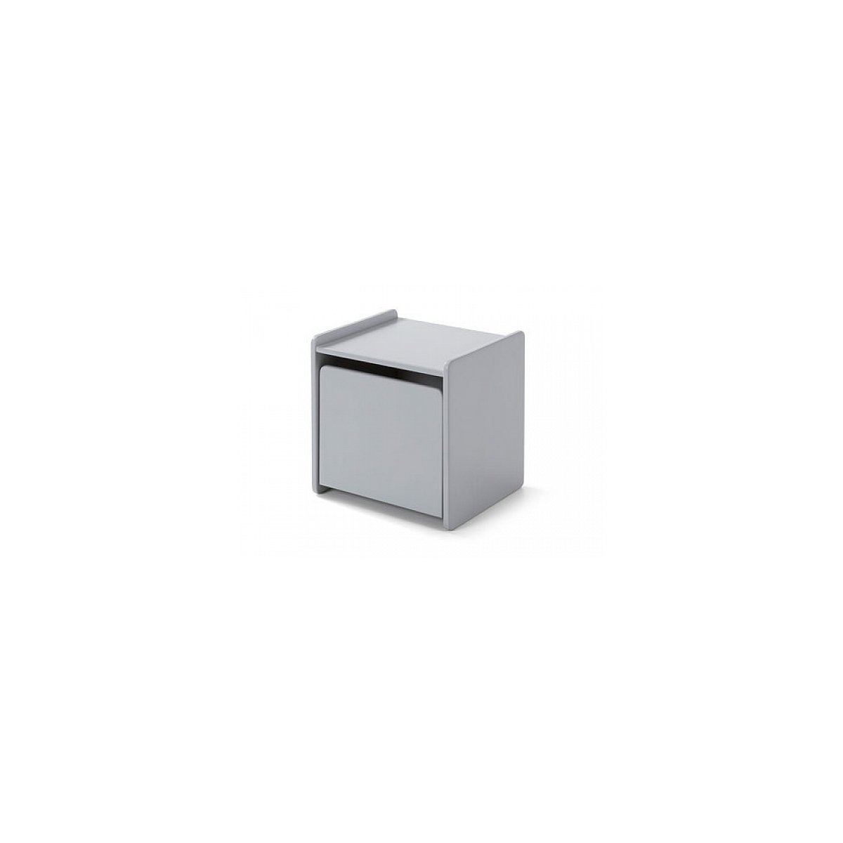 Vipack Chevet Enfant Bois Laqué 1 Porte Karibou, Gris, 40cm