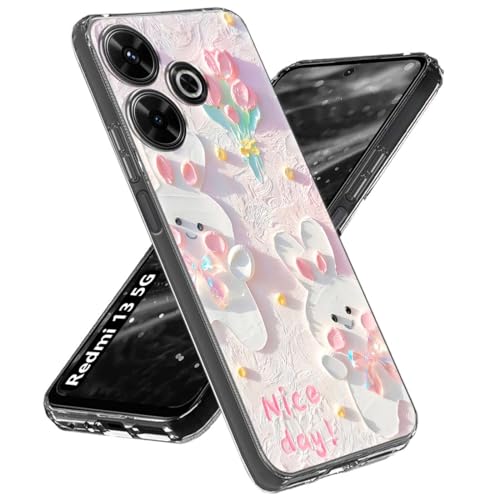 Image of Fashionury Soft Mobile Back Cover for Redmi 13 5G (Silicone Multicolor)