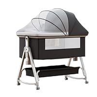 Amazon | ベビーベッド 多機能 添い寝ベッド 揺りかごに変身可能