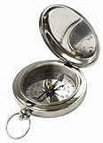 Medieval Replicas 3/4" Chrome Plated Pocket Compass Push Button Compass - Hiking
