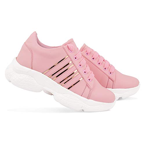 Image of Longwalk Women's Sneaker Walking Shoes for Girl's Pink Shoes Collections