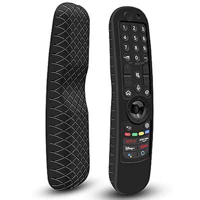 Silicone Case for LG AN-MR21GA / AN-MR22GA Remote Control [Shockproof] Anti-Slip Protective Cover for LG MR23GA MR24GN Magic Remote Case Sleeve Holder Protector Skin (Black)