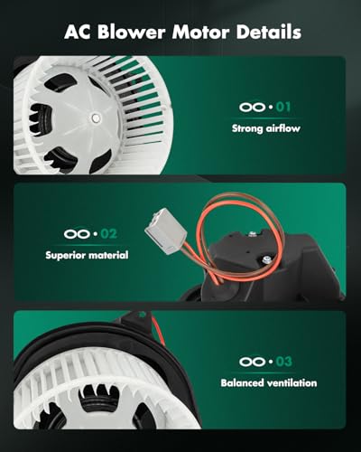 Image of 3599581-C2 HVAC Blower Motor SCITOO ABS Plastic Heater Blower Motor with Fan Air Conditioning Compatible with 2010-2011 for International Harvester for LoneStar,2013-2014 for International Harvester