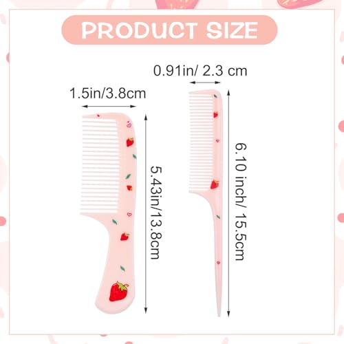 Set de 2 Peines Pequeños Rosados para Niñas miniatura 2