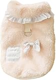 Lace Bow Decoration Puppy Coats Fleece Winter Dog Shirts for Small Medium Dogs - Christmas Outfit