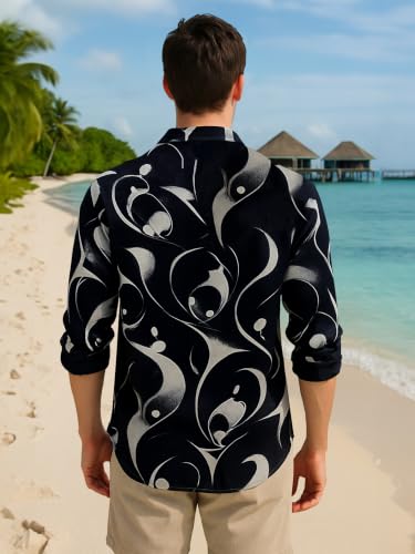 Image of Noble Monk Men's Full Sleeve Shirt | Casual Formal Button Down Top | Regular Fit Stylish Wear | Comfortable Everyday Apparel