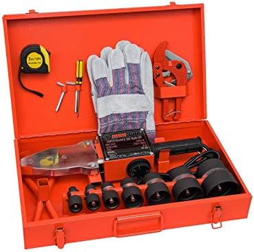 1000W PE-Rohr Schweißgerät Mit 6 Köpfen - Muffenschweißgerät 0-320°C | Für PPR, PE, HDPE Rohre