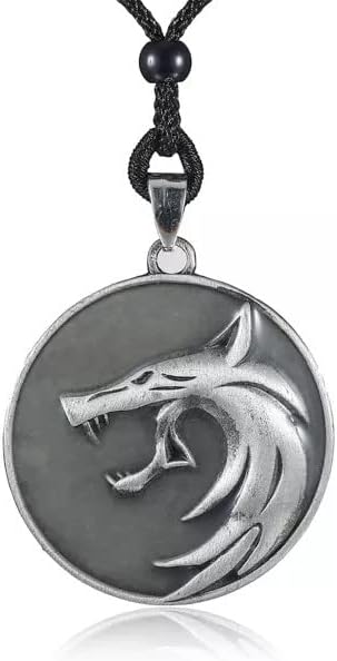Glowing Witcher Necklace Vesemir's Wolf Necklace Witcher Medallion Wolf Pendant Great Gift