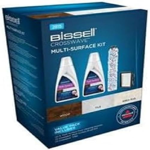 Bissell CrossWave Zubehör-Set Vorteilspack | Original 2 x 1 L Multi Surface-Reinigungsmittel Mehrflächen-Bürstenwalze | 1 x Filter | 2815