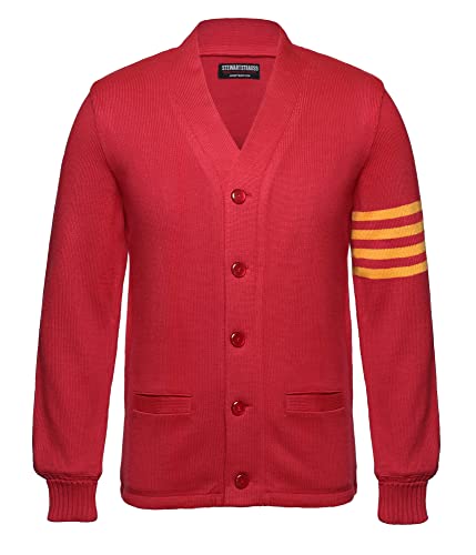 Image of Stewart & Strauss Cardigan Varsity Letter Sweater | American style button front letter sweater knit since 1977, heavyweight and ready for chenille letters and patches