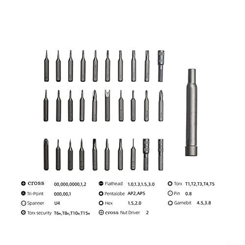 31 In 1 Precision Cross Screwdriver Bits, Torx Hex Star Screwdriver Bits Set With Storage Case For Phone Watch Electric Appliance Repair Tool #TOP5