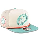 New Era Charros de Jalisco The Golfer LMB League 2Tone Snapback Cap, Adjustable Hat White Coral