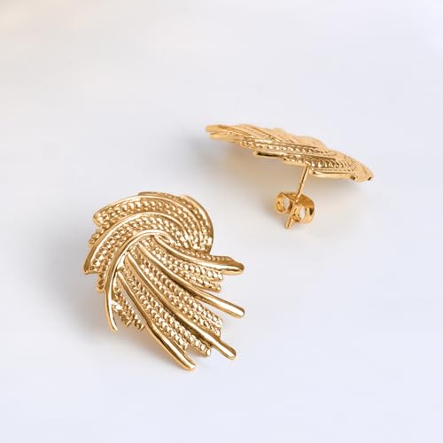 Image of Rubans Demi Fine Stainless Steel Stud Earrings Daily Gift for Women & Girls