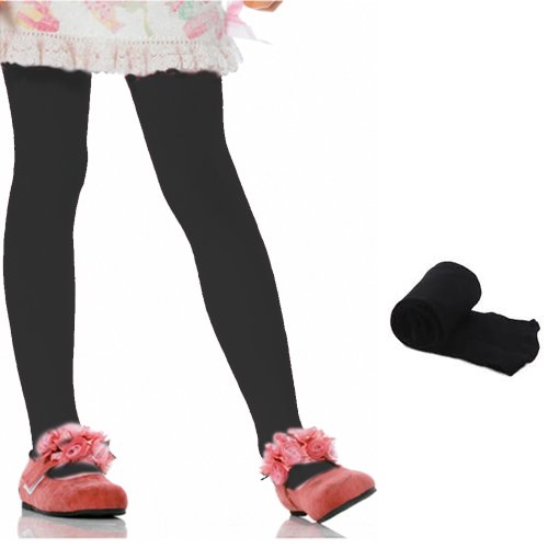 6 Pc Girls Kids Black Footed Tights Dance Stockings Pantyhose Ballet Small 1-34